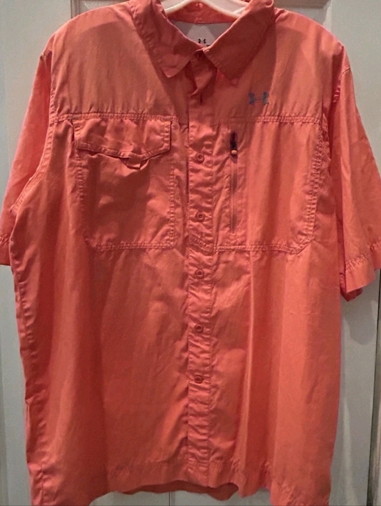 Justify Other - N Coral Underamor Button Down Shirt Sz L